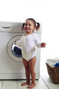 water softener helps to keep clothes clean and white with less detergent